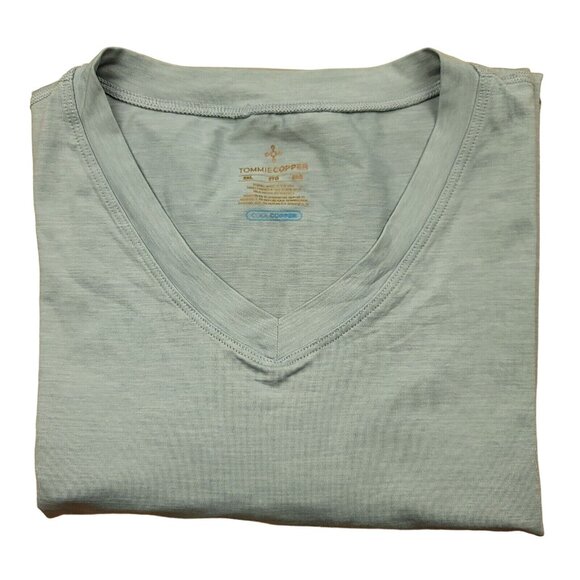 Tommie Copper Mens 2XL Shirt Cool Copper Compression Gray Train Running Workout - Picture 10 of 14